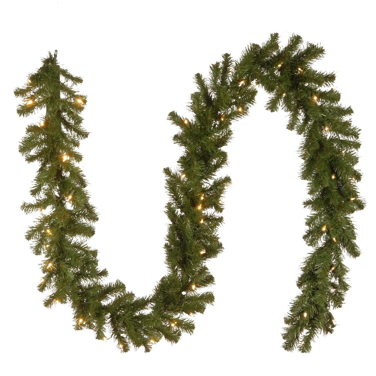 9&#x27; x 10&#x22; Pre-lit North Valley&#xAE; Spruce Artificial Christmas Garland with 50 Battery Operated Dual LED Lights